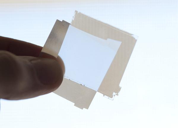 sheets of polarizing material block and admit light from different angles when overlapped